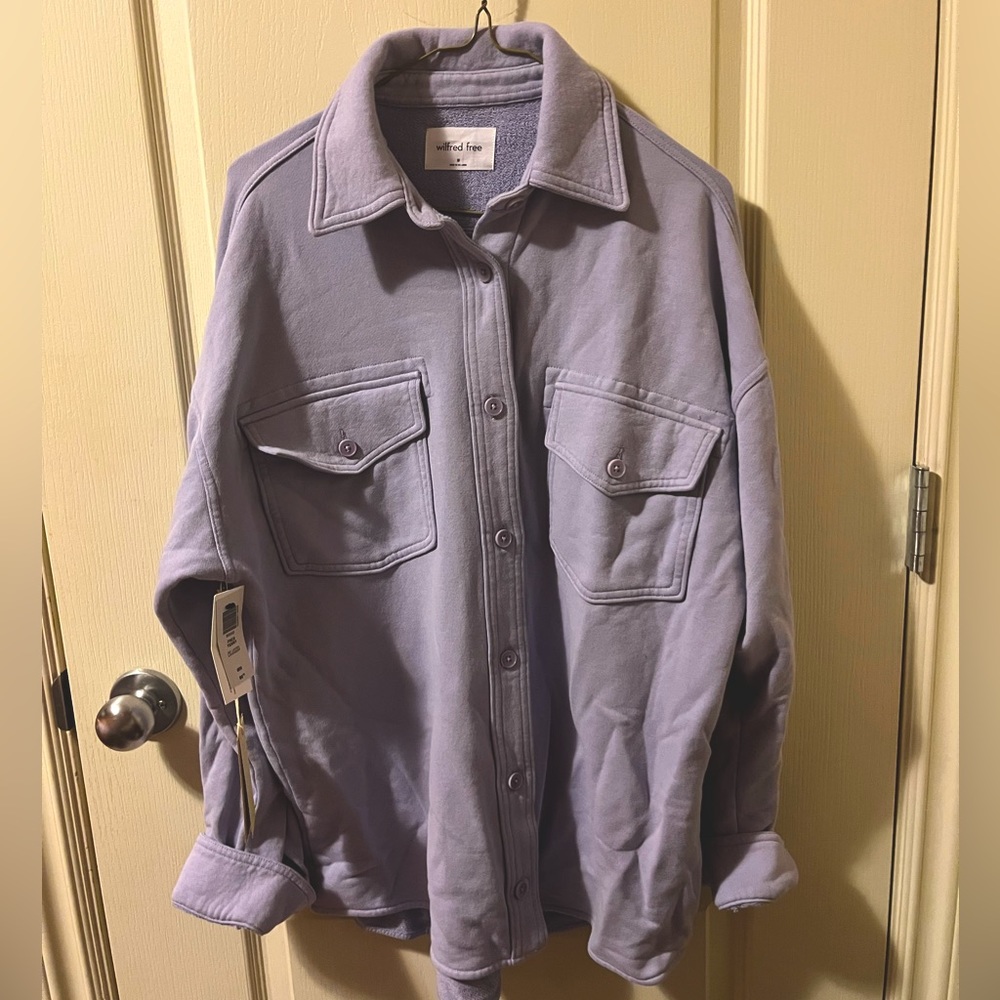 Wilfred Free Terry Fleece Shirt Jacket